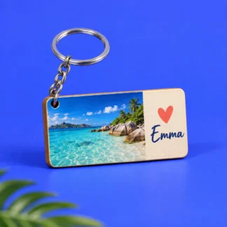 Porte-clés rectangle · Photos et logos